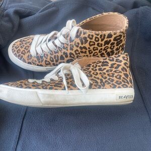 SeaVees Women California Special M Leopard High Sneakers Sz: 8.5